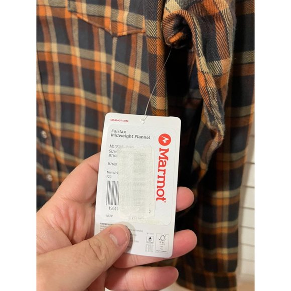 Marmot Fairfax Flannel Long Sleeve Button Up - NWT - Size XXL - Picture 3 of 4